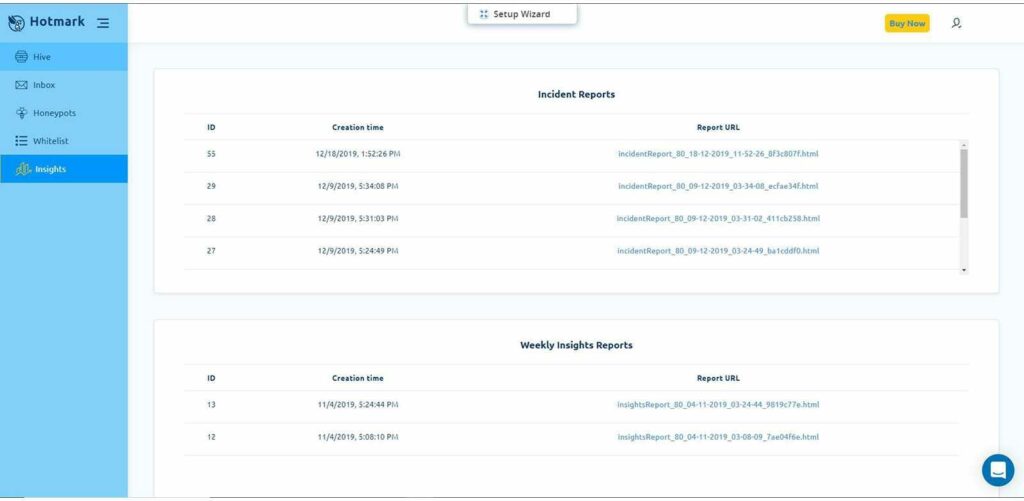 Hotmark will generate an easy-to-read incident report