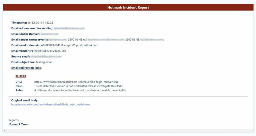 Understanding the Hotmark incident report