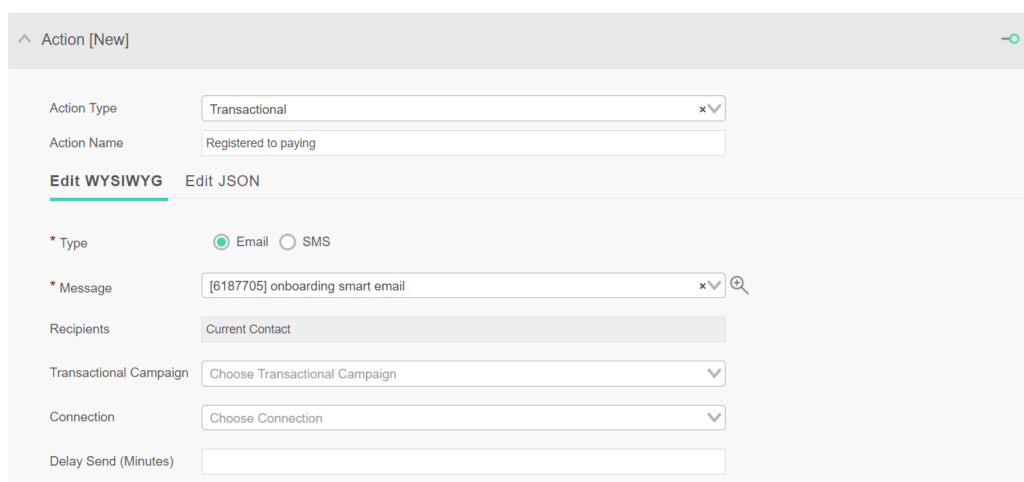 Sending transactional emails and SMS via Ongage automation rules