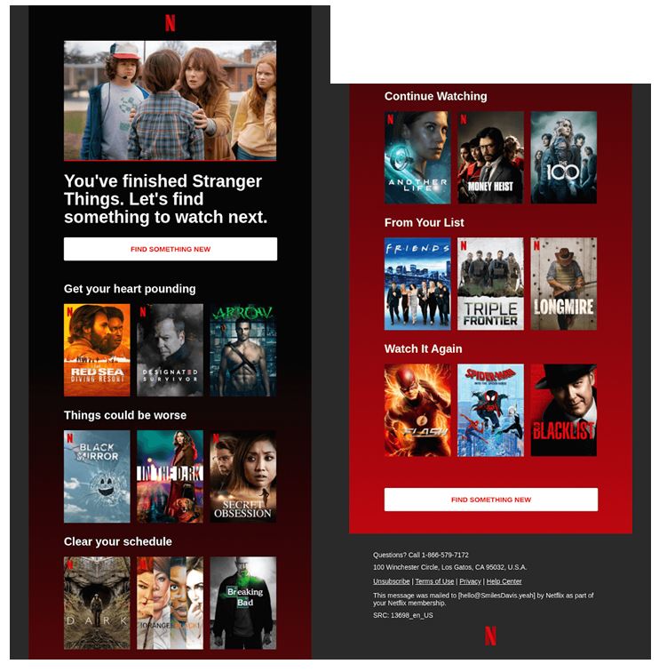 Netflix suggests new titles to combat customer churn