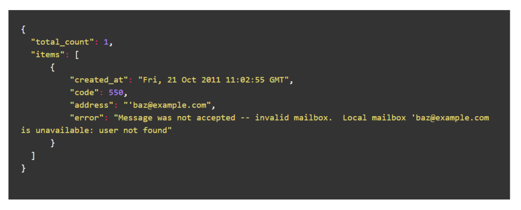 Email bounce back messages can tell you why an email bounced