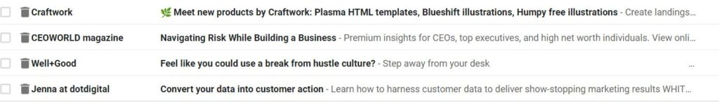 Your subject lines should inspire subscribers and get them to act