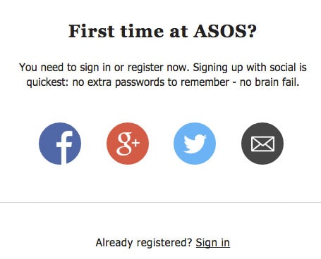 Offer social login options to remove friction and reduce cart abandonment