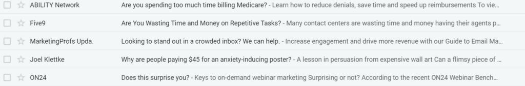 Asking questions is a great email copywriting tactic