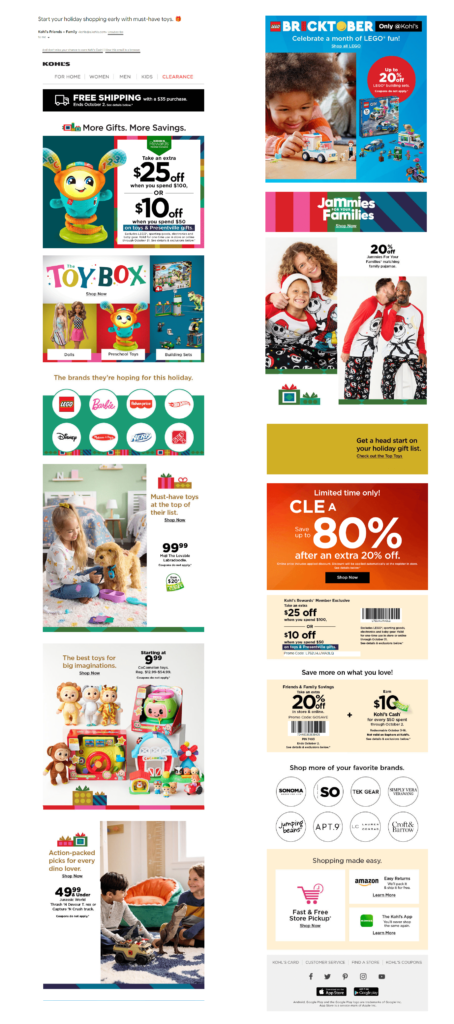Kohl's Christmas newsletter contains fun and fanfare