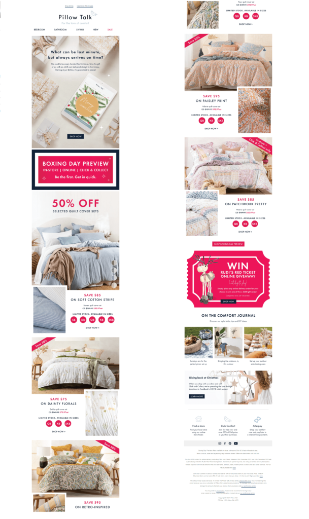 Pillowtalk's post-Christmas with enticing offers for late shoppers