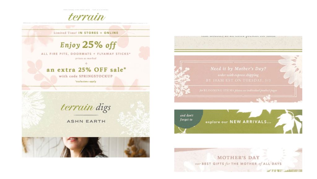 Terrain's special offers for Mother's Day