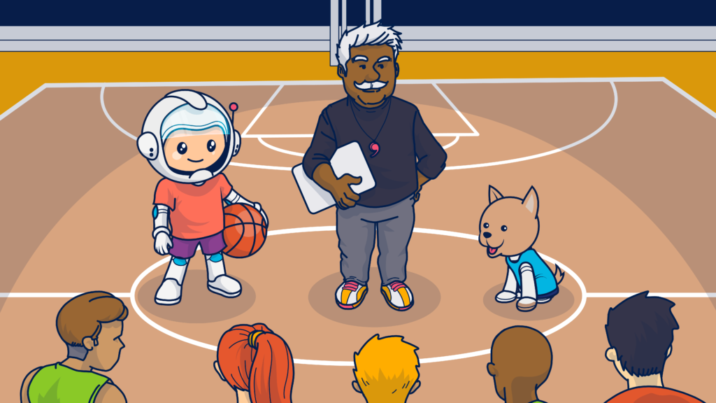 Ziggy's picking players for team as basketball captain
